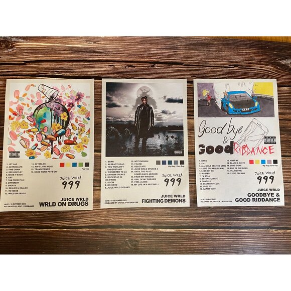 Juice Wrld Canvas Posters 8X12 Set of 6 (SKU: 57MI) - Picture 6 of 6
